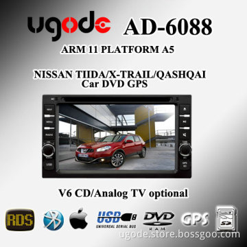 6.2" Uogde in dash 2 din car dvd gps player for Nissan